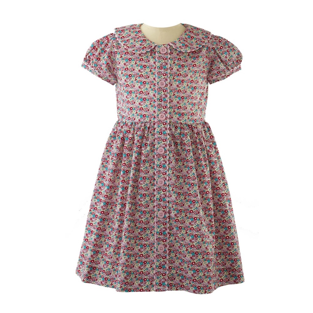 Rachel Riley Ditsy Floral button front dress